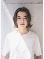 ピズム(PISM)&nbsp;セミウェットウェーブ耳かけAラインボブ/メッシュカラー