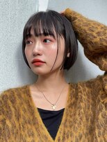 サンク 原宿 表参道(cinq) ナチュラルボブミニボブ前下がりボブ黒髪ショートボブ20代30代