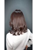 #ピンクブラウン#モテ髪#秋色#ブリーチなし#イルミナカラー
