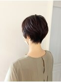 白髪染め ピンクベージュ  ショートスタイル