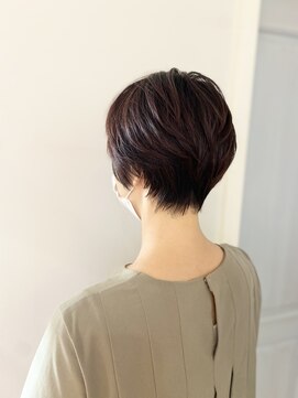 ヘアオーブロジック(HAIR orb LOGIC) 白髪染め ピンクベージュ  ショートスタイル