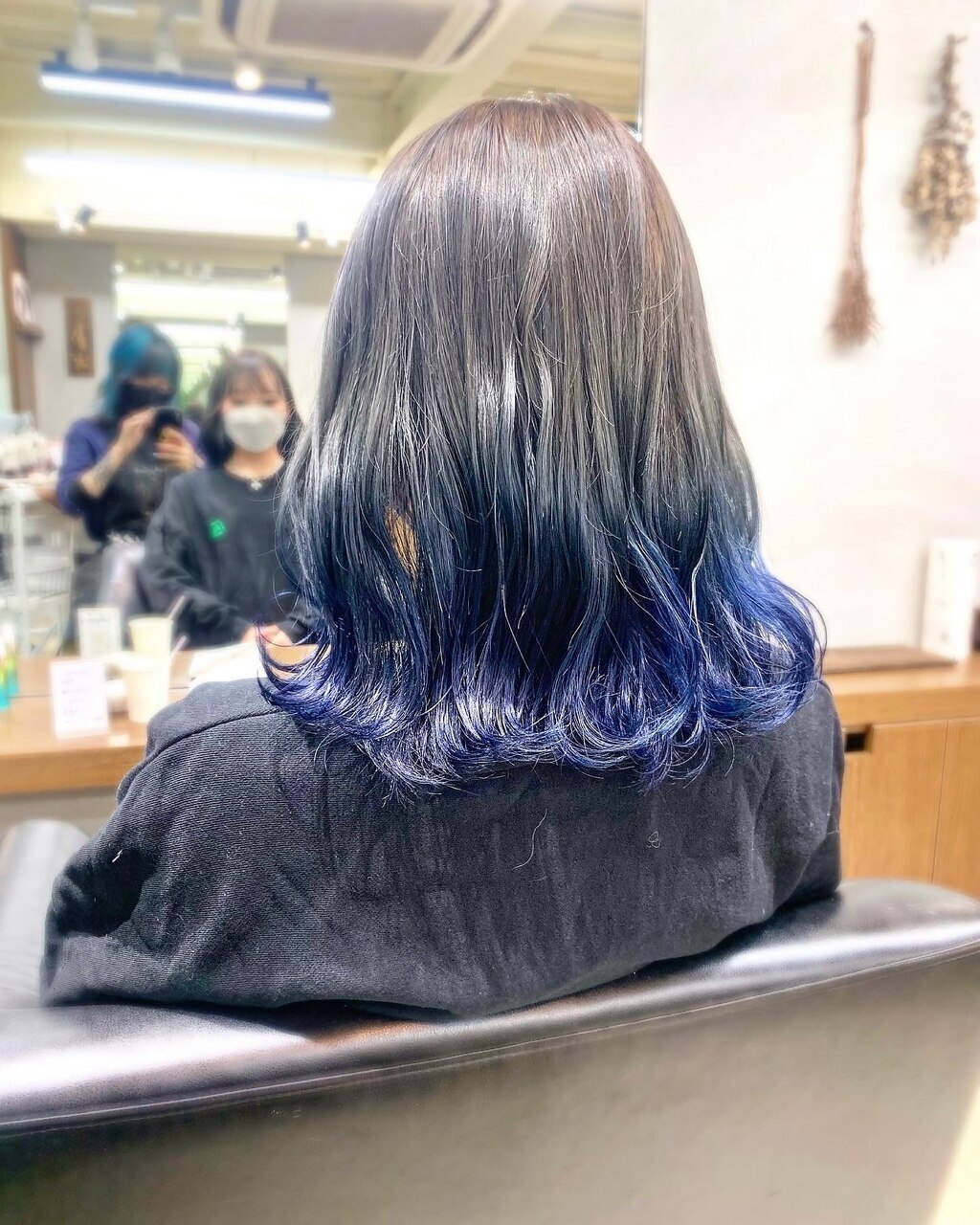 eer/ディア】裾カラー/ネイビーブルー/ダークグレー：L180922674