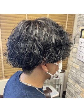 オルヘアサロン(Olu. hair salon) 波巻きパーマ+メッシュ