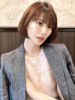 ロンド ロワール 門前仲町(Lond Loire)&nbsp;くびれヘアハイライトカラーアプリコットオレンジ門前仲町0624