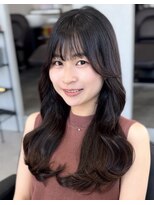 ジエクトカナウ 梅田&nbsp;【顔周り似合わせカット】姫カットレイヤー/くすみベージュ