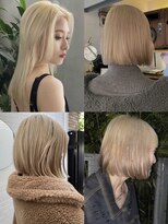 アンプラグド(unplugged)&nbsp;ブロンドベージュブリーチありダブルカラーハイトーン透明感