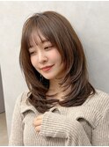 ハッシュカットミディアムレイヤーカット表参道髪質改善縮毛矯正