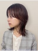 20代透明感カラー×レイヤーカット小顔ココアブラウン春カラー