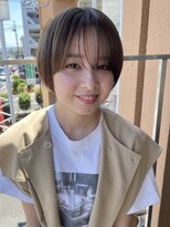 ハピネス 王寺店(Happiness)&nbsp;前髪あり丸みショートハイライトカラー　奈良王寺　20代30代40代