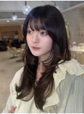 顔まわりカットレイヤーカット髪質改善前髪カット外苑前