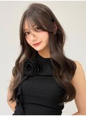 ラベンダーグレージュ/オリーブグレージュ/くびれヘア