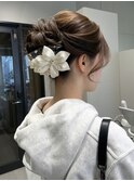 浴衣ヘアアレンジ/シニヨン/アップスタイル