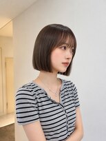 フォト 新宿三丁目(foto) 髪質改善縮毛矯正地毛風ストレート切りっぱなしボブ