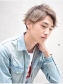無造作ツーブロックパーマヘアー