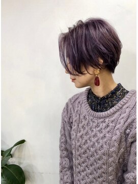 ヨッカ(YOCCA) ショートヘア×パープルアッシュ
