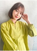 Ameri 透け感ニュアンスボブ　イルミナカラー　【新宿】