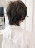 福山市クセを活かしたふんわり外ハネショートウルフ人気caary