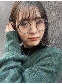 オリーブカラー×ボブ