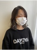 濃厚グレイアッシュ×イヤリングスモーキーシルバー♪