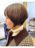 首周りスッキリのショートボブ