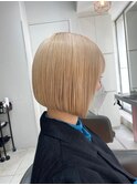 【ユーフォリア/池袋】切りっぱなしボブ×ミルクティーベージュ