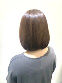 ココアベージュ/グレージュカラー/ボブウルフ/韓国ヘア[秋葉原]