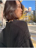 韓国風ボブ20代30代タッセルボブタンバルモリ小顔ヘア小顔カット