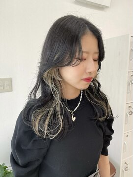 ルーナ(Luna) 韓国風 ブルーブラック　イヤリングカラー