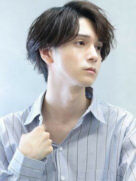 コンフィデンス メンズヘアー(confidence MEN'S HAIR) アップバングショート ナチュラルスパイラルパーマ [新宿]