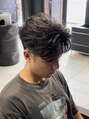 アウル 心斎橋(owl) 【センターパート】【フェザーパーマ】【黒髪】