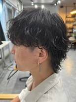 フゥ 宇都宮(FeU) 波巻きパーマメンズパーマメンズヘアツーブロックツイストパーマ