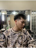 べリーショートダークアッシュニュアンスパーマ韓国マッシュ
