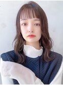 Say.ミディアムデジタルパーマホワイトグレージュミニウルフ青山