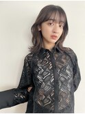 ワイドバング くびれミディ レイヤーカット 透明感カラー