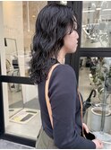扱いやすいミディアムウェーブパーマ