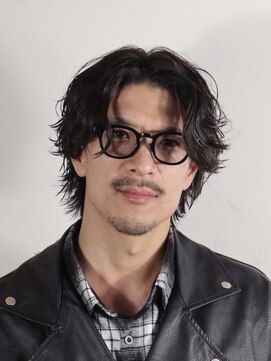 ゼノ 海老名(XENO) シャドウパーマラウンドマッシュフェザーパーマメンズパーマ眉毛