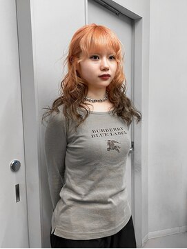 ヴァーディ オモテサンドウ(Vardy omotesando) roots/ルーツカラー オレンジ ハイトーン デザインカラー