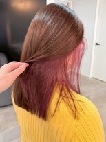 ミュラ(mulah)&nbsp;インナーカラーピンクラベンダー×透明感カラーベージュ/明大前
