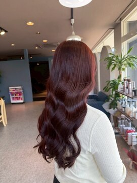 パーミルヘアーピピ(permille hair pipi) ワインレッド×ダブルカラー