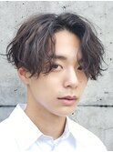 原宿シャドウパーマ無造作パーマラウンドマッシュウルフ刈り上げ