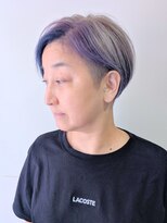 エンクス 天王町店(enx) ダークパープル/ナチュラルショート/夏のヘアアレンジ天王町HA81
