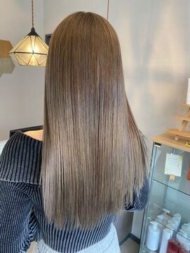 ヘアー アンド ビューティー ザ エフ 西尾店(Hair Beauty the F) ミルクティーベージュ　ブリーチカラー