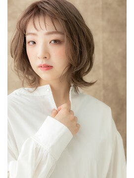 カバーヘア イヴ 戸頭店(COVER HAIR EVE) シースルーバングくせ毛風くびれボブウルフZ戸頭20代30代40代