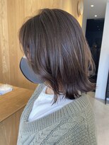 トリート 船堀店(TREAT)&nbsp;レイヤーボブ×くすみベージュ