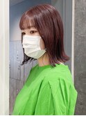 ラベンダーグレージュ_外ハネボブセクションカラー_ba394591