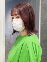 アイティーバイアルバム 八王子店(IT by ALBUM) ラベンダーグレージュ_外ハネボブセクションカラー_ba394591