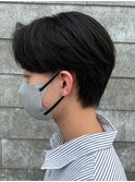 メンズマッシュセンターパートスパイラルパーマニュアンスパーマ