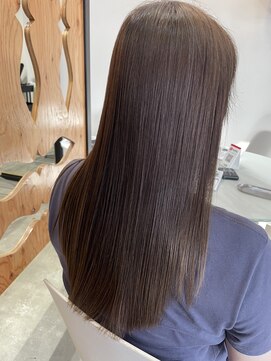 サンタフェ 岐阜島店(Santa'Fe) Santa'Fe式脱白髪染め白髪ぼかしカラー/ロング