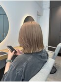ミルクティーベージュ_ハイトーン_切りっぱなし