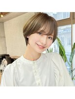 大人可愛い/20代30代40代/丸みショート/ショートボブ